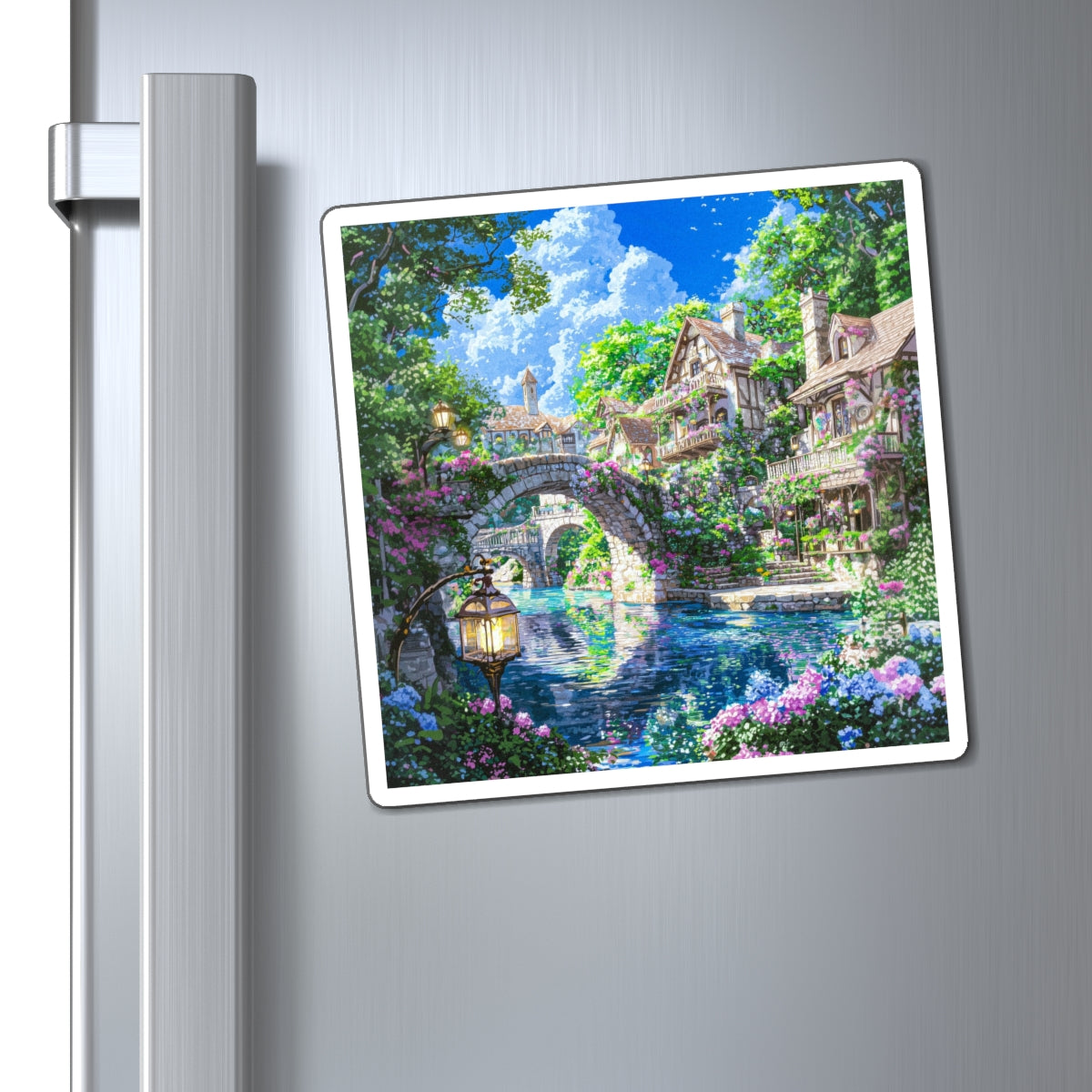 River Town Fridge Magnet