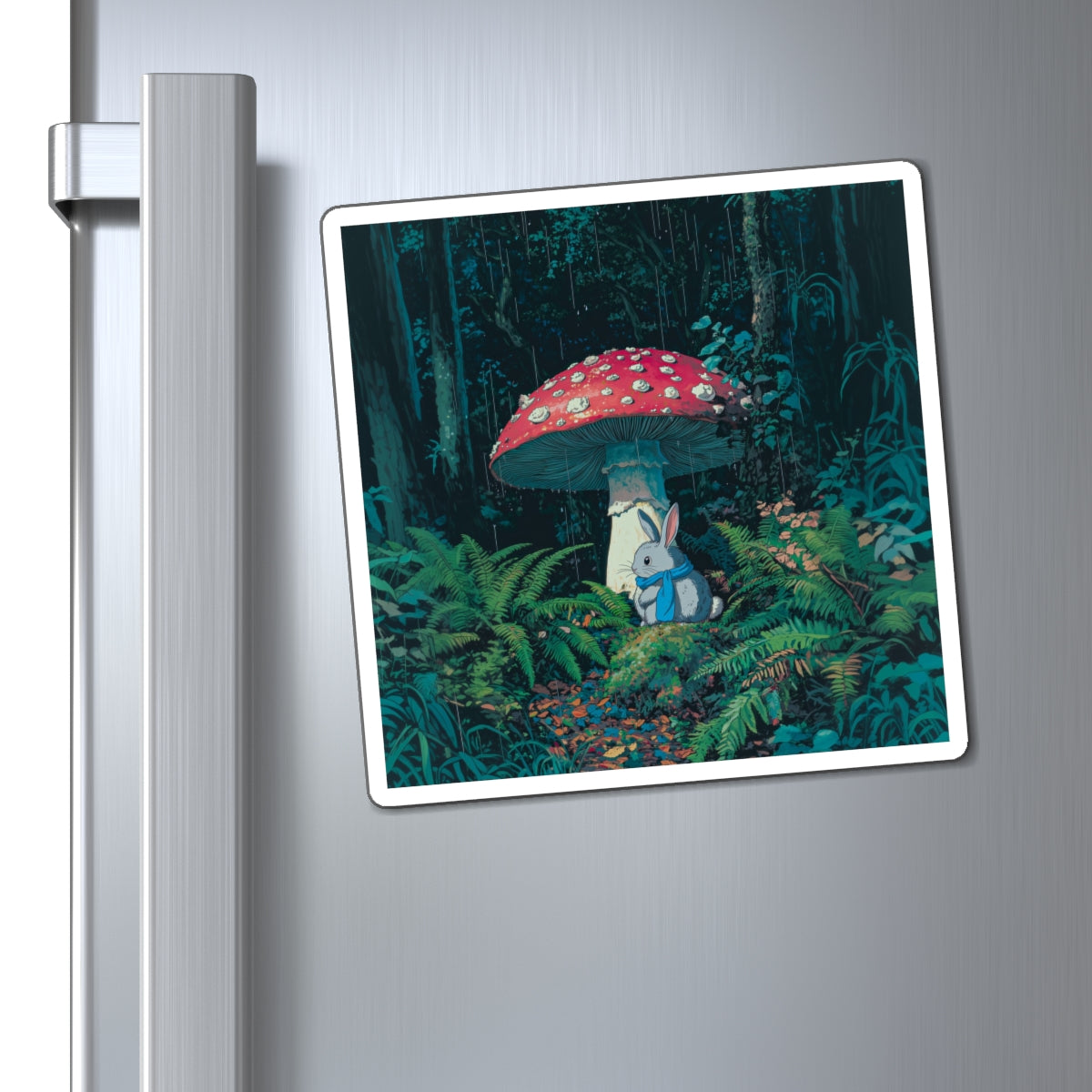 Mushroom Rabbit Fridge Magnet