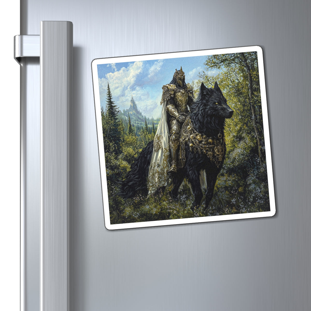 Direwolf Rider Fridge Magnet
