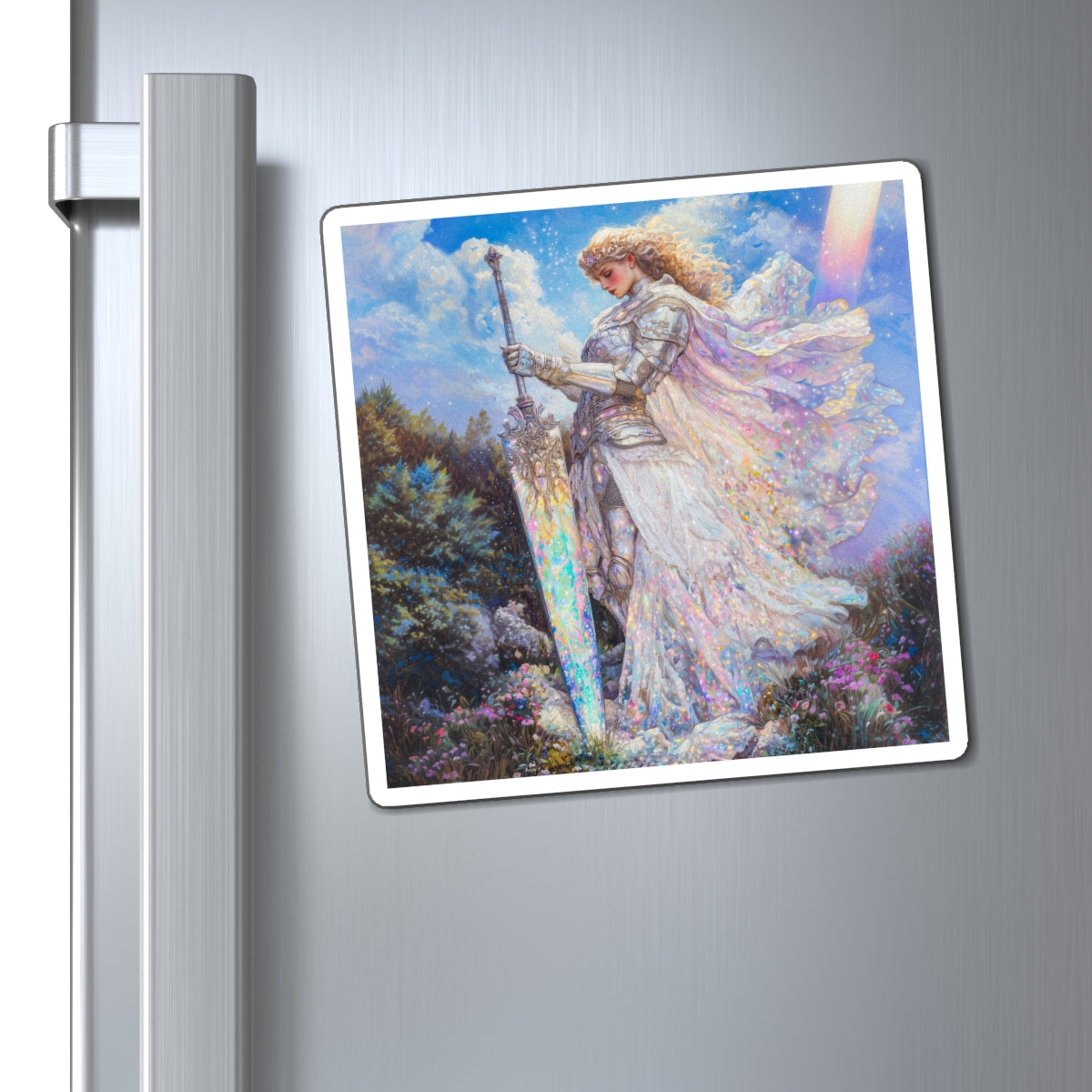 Iridescent Valkyrie Fridge Magnet