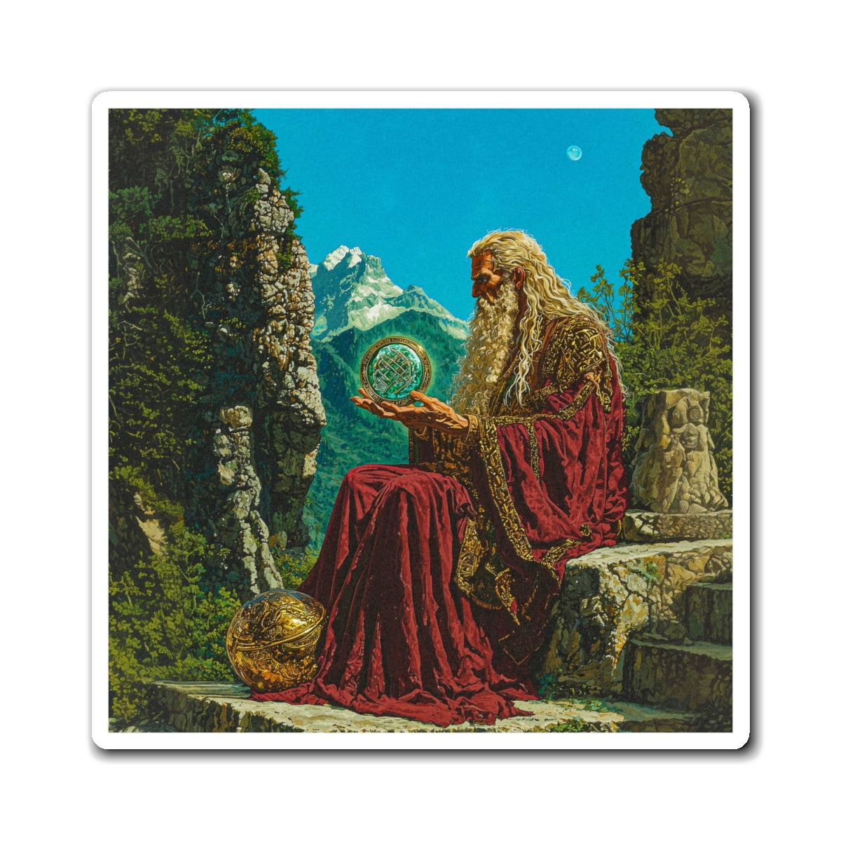 Wizened Scholar Fridge Magnet