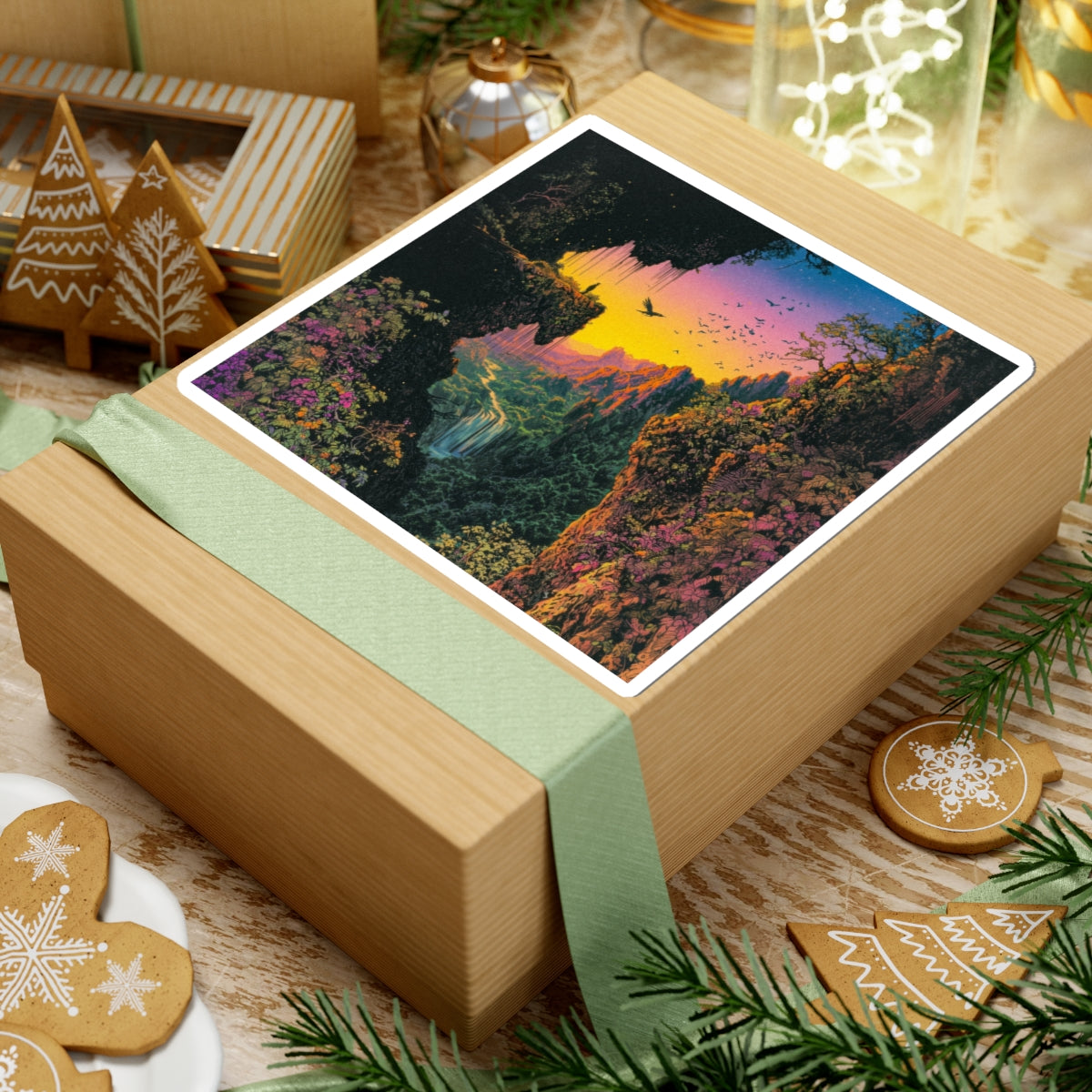 Jungle Sunset Sticker