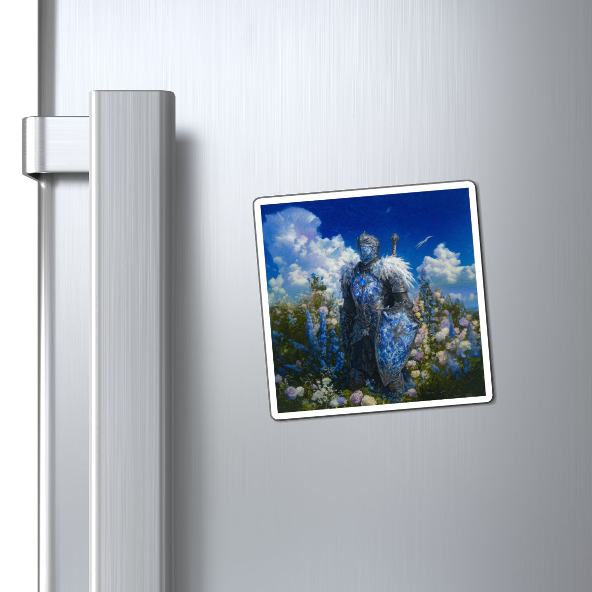 Sapphire Knight Fridge Magnet