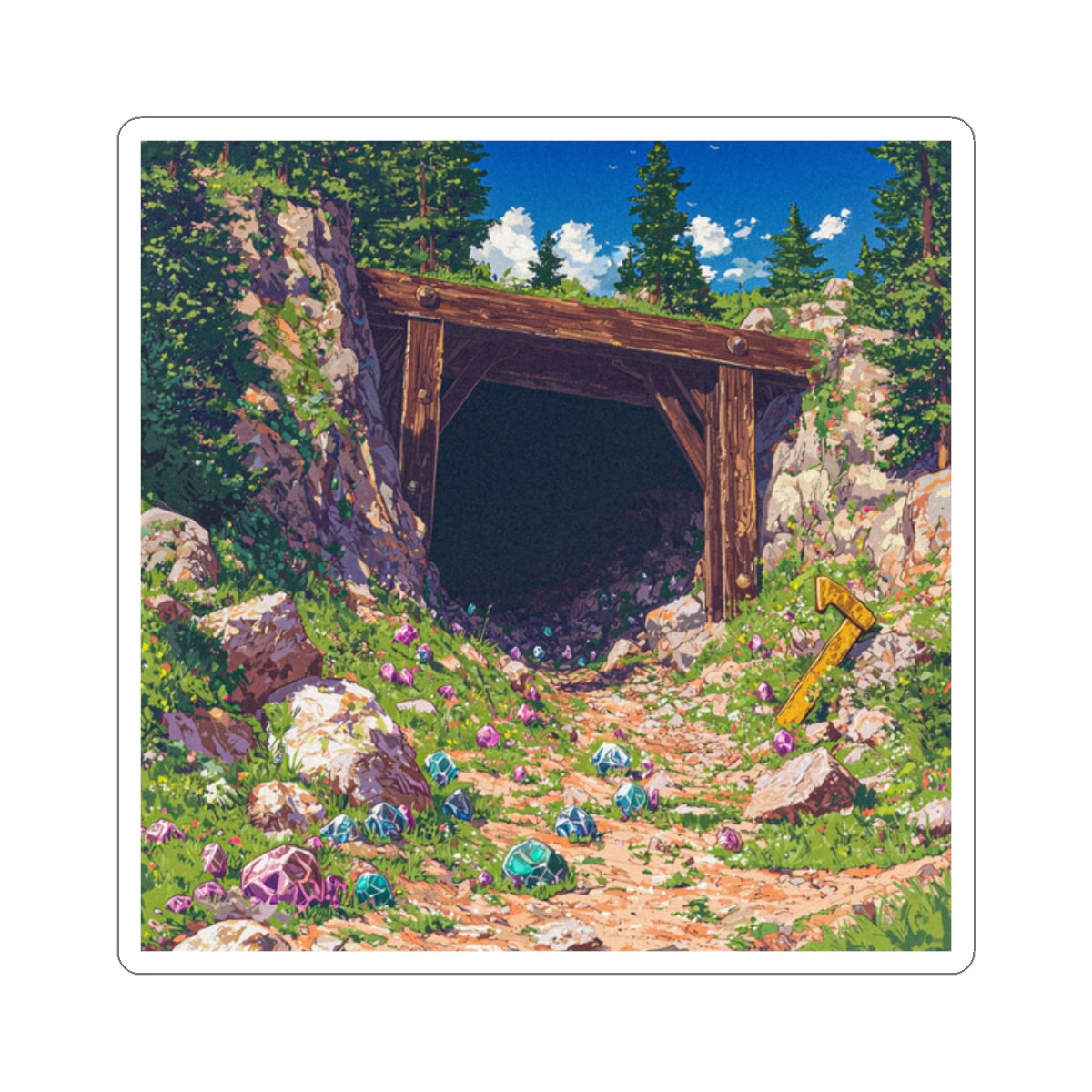 Mineral Mineshaft Sticker
