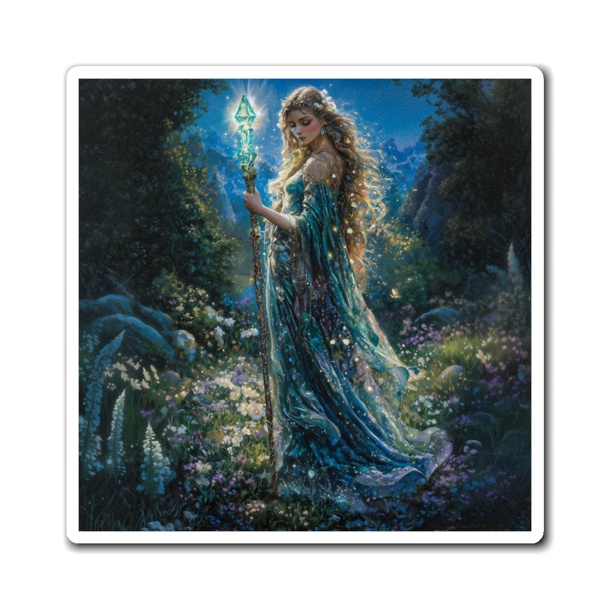 Crystalline Enchantress Fridge Magnet