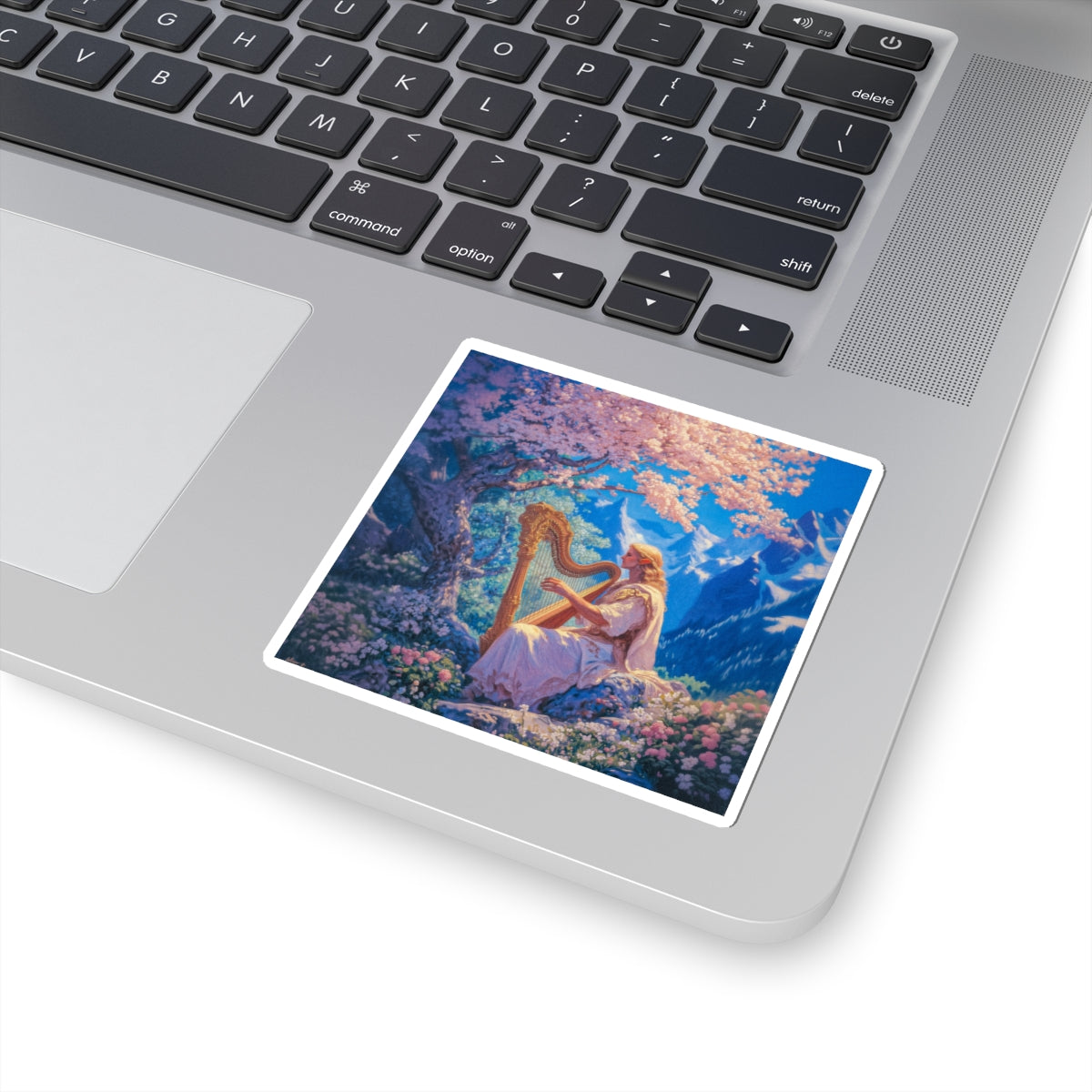 Elven Harpist Sticker