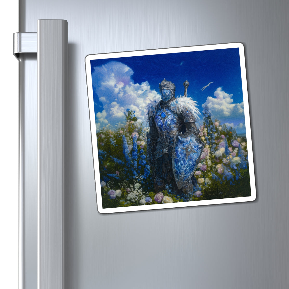 Sapphire Knight Fridge Magnet