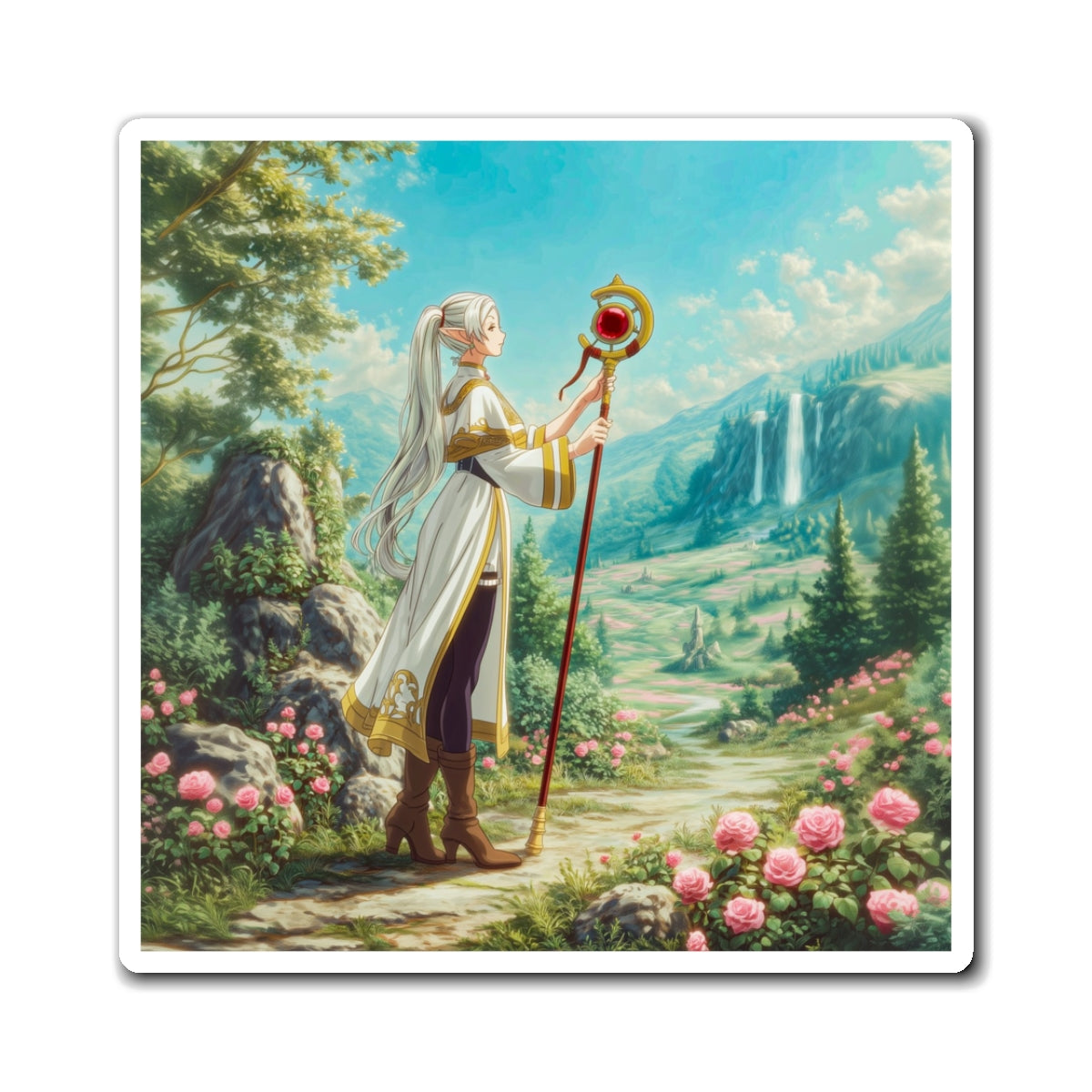 Elven Mage Fridge Magnet
