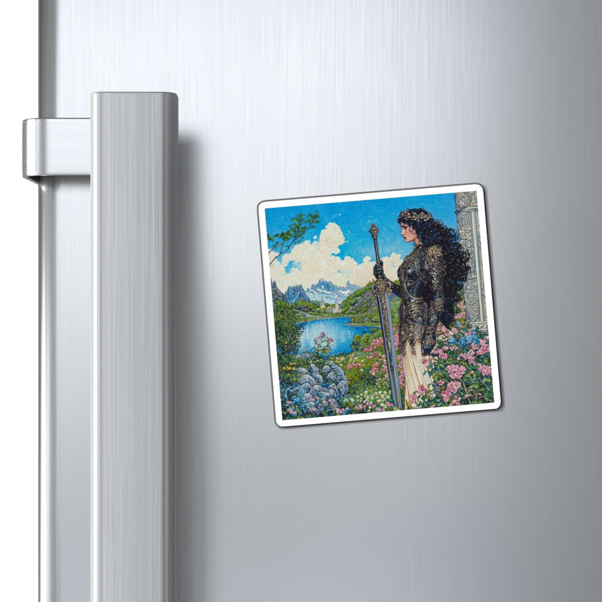 Obsidian Heroine Fridge Magnet