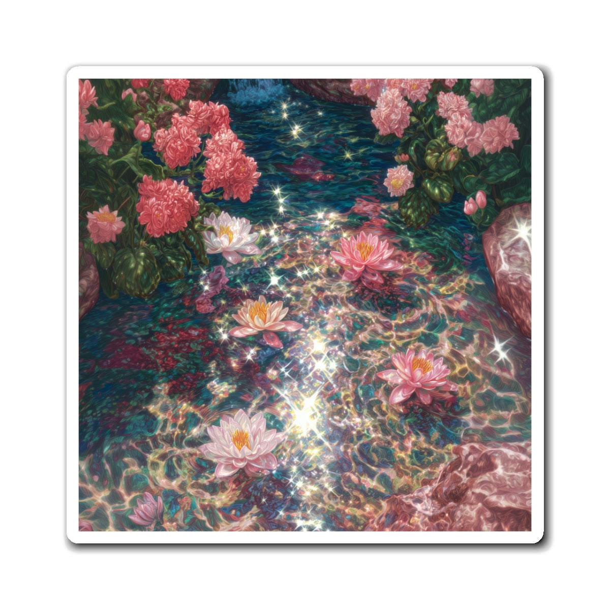 Lotus Pool Fridge Magnet
