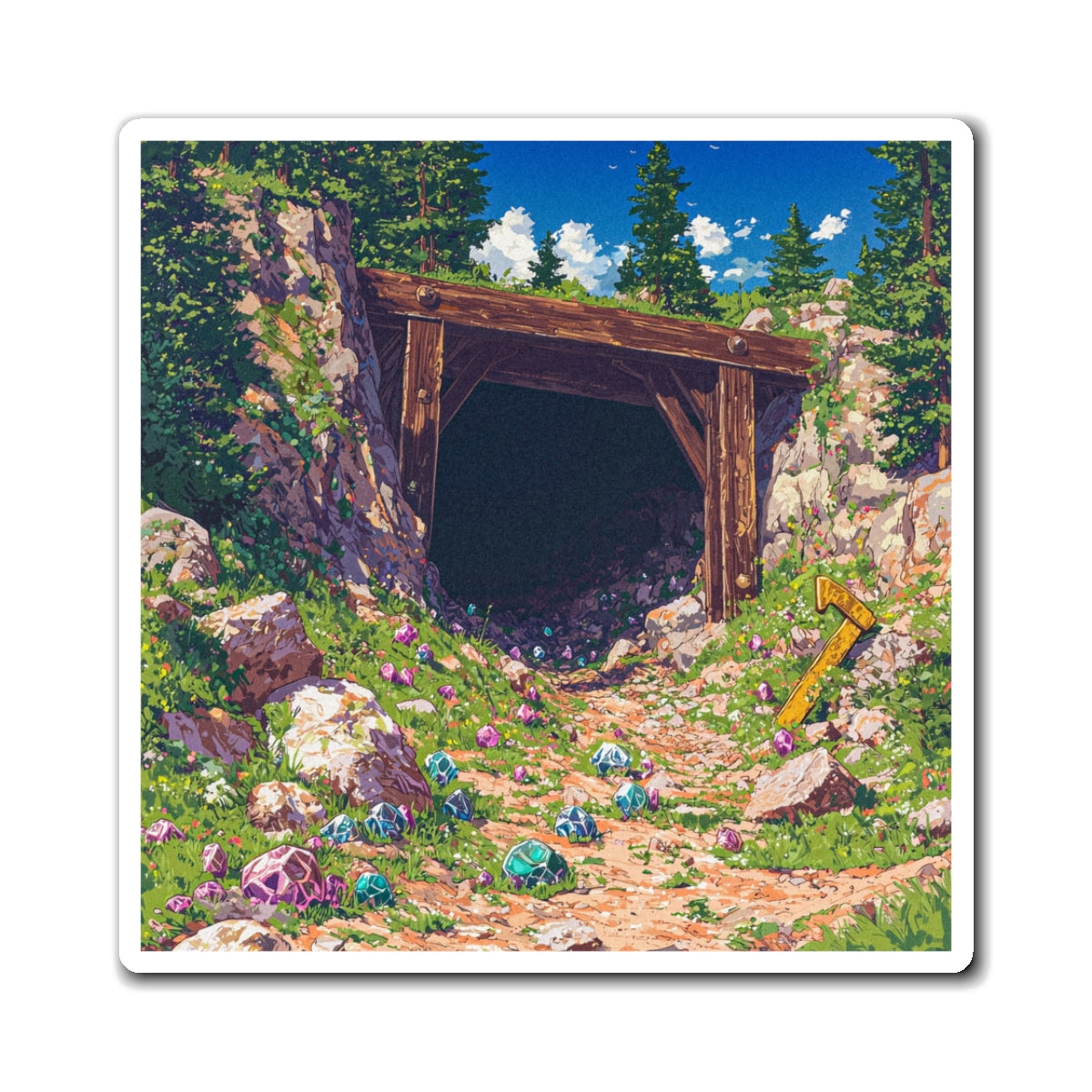 Mineral Mineshaft Fridge Magnet