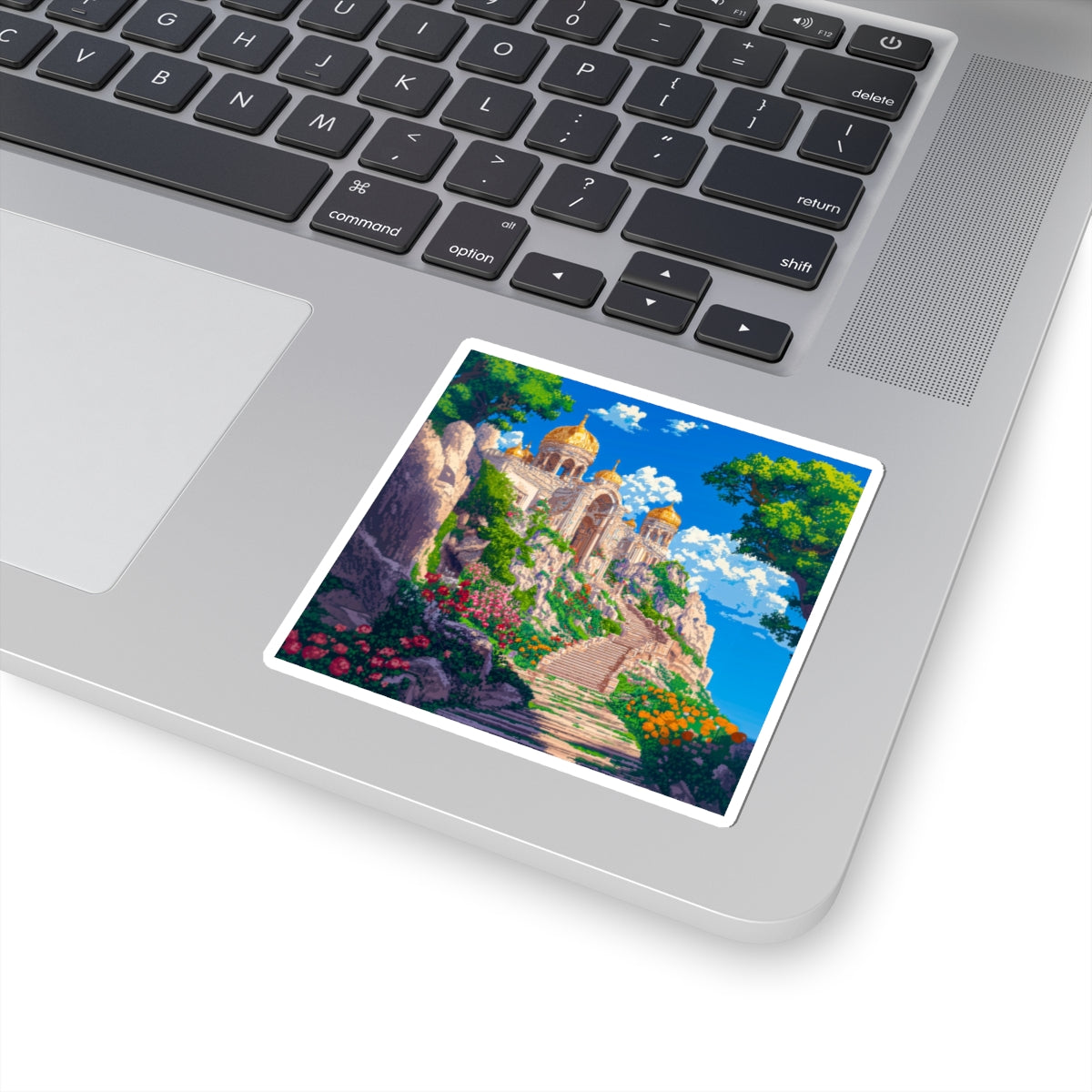 Pixelated Temple Sticker