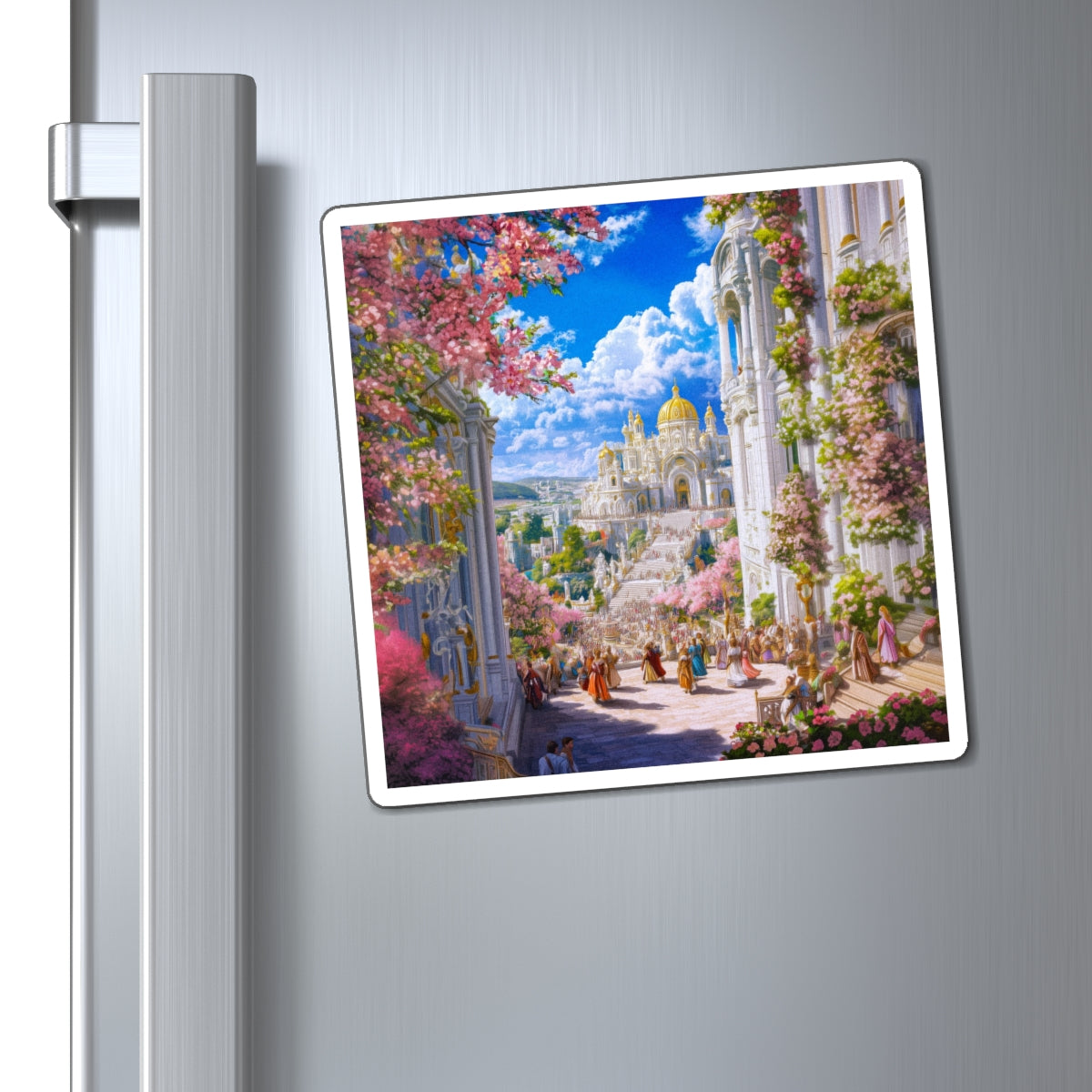 Fantasy Metropololis Fridge Magnet