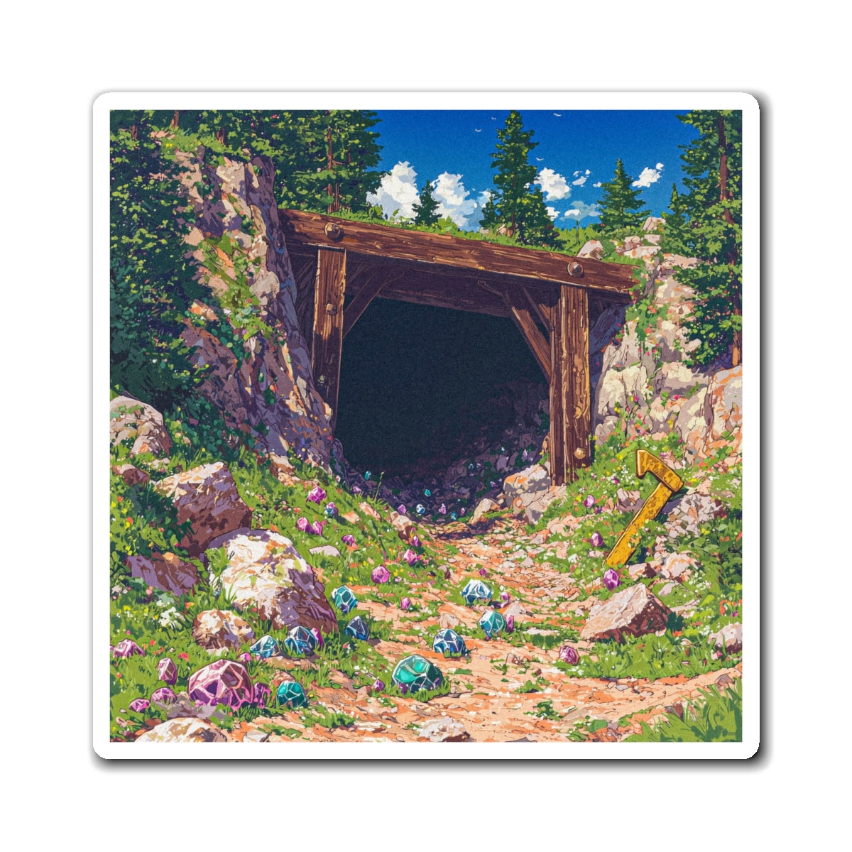 Mineral Mineshaft Fridge Magnet