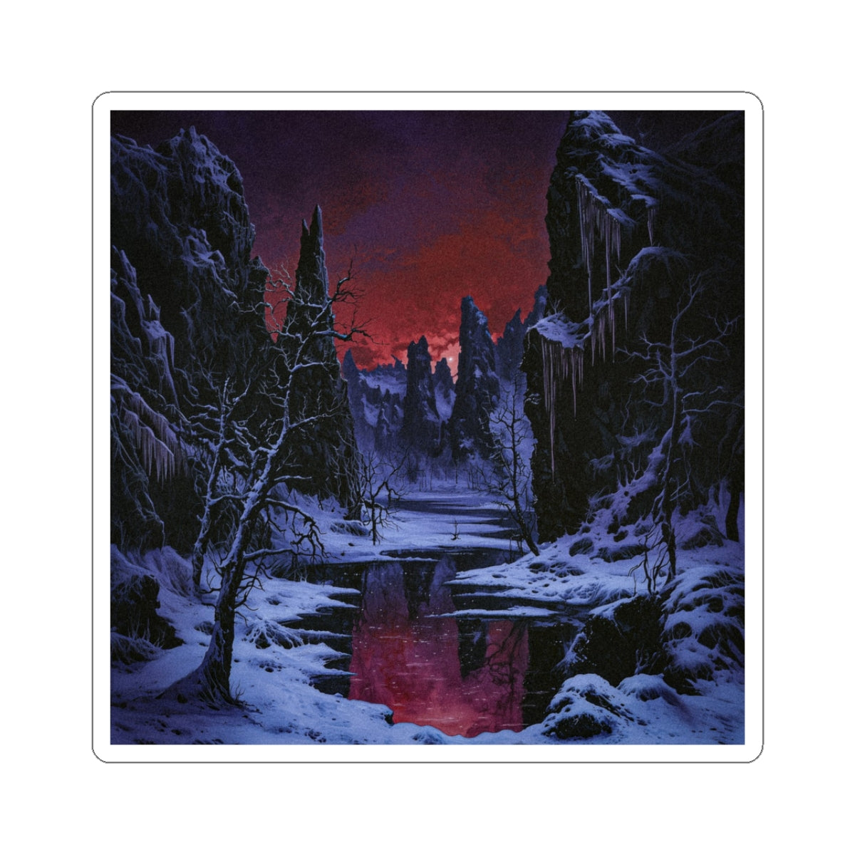 Crimson Frost Sticker