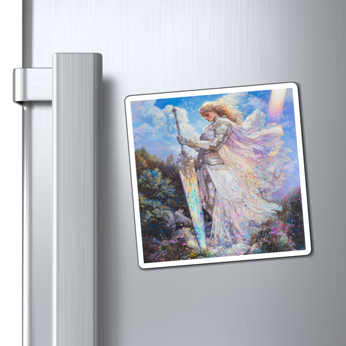 Iridescent Valkyrie Fridge Magnet