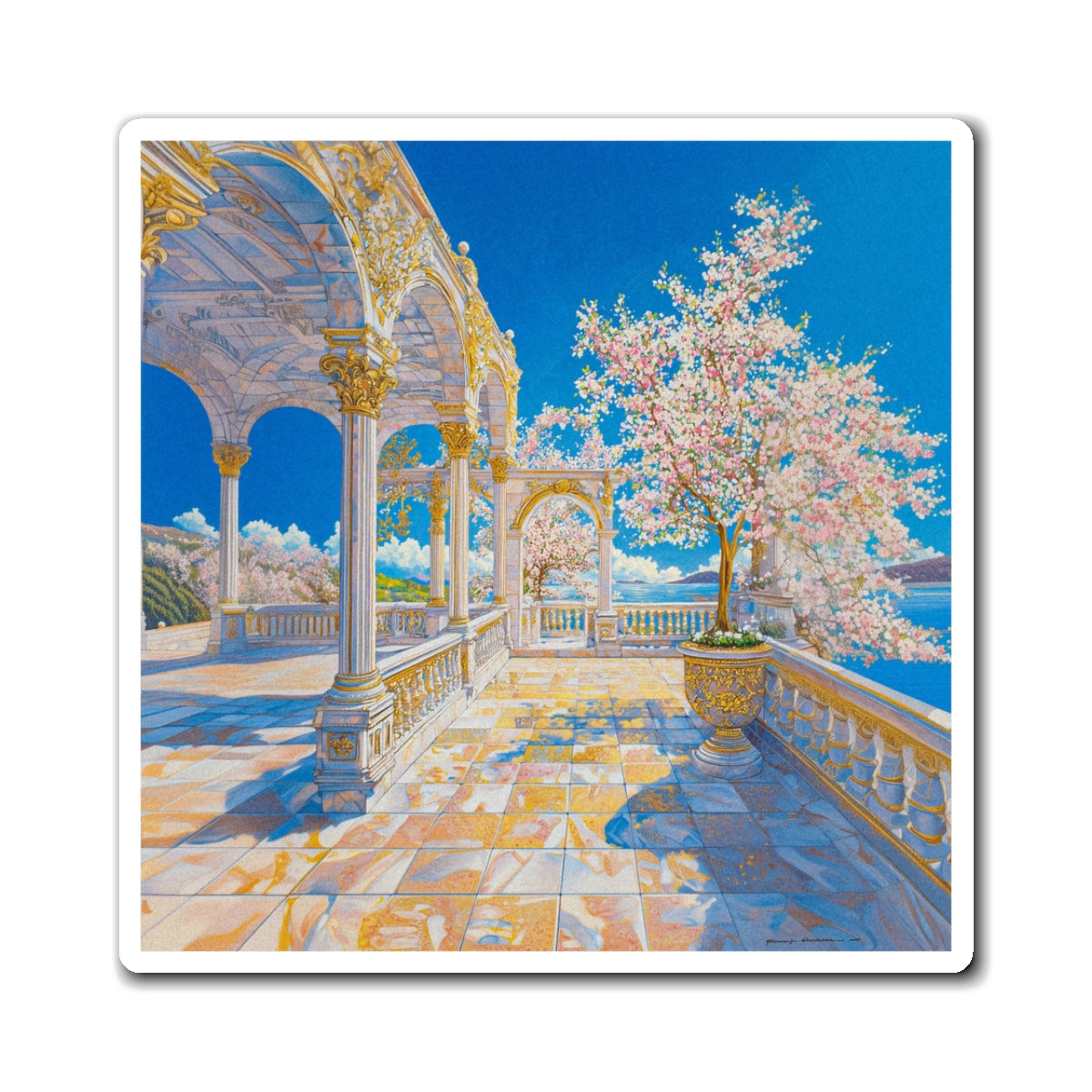 Royal Courtyard Fridge Magnet