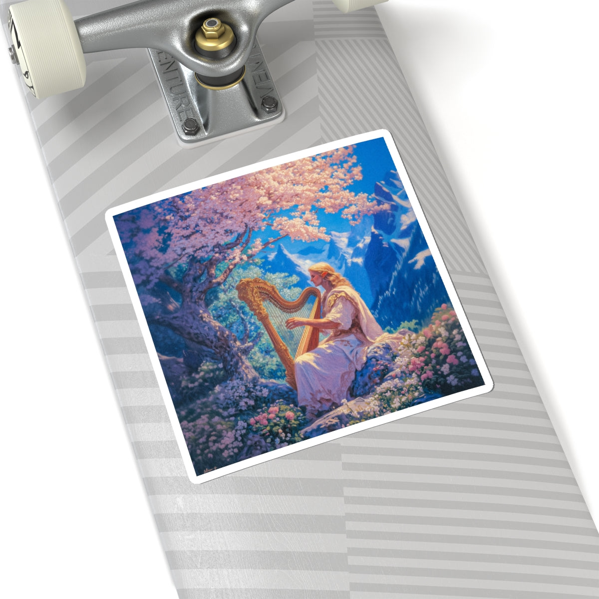 Elven Harpist Sticker