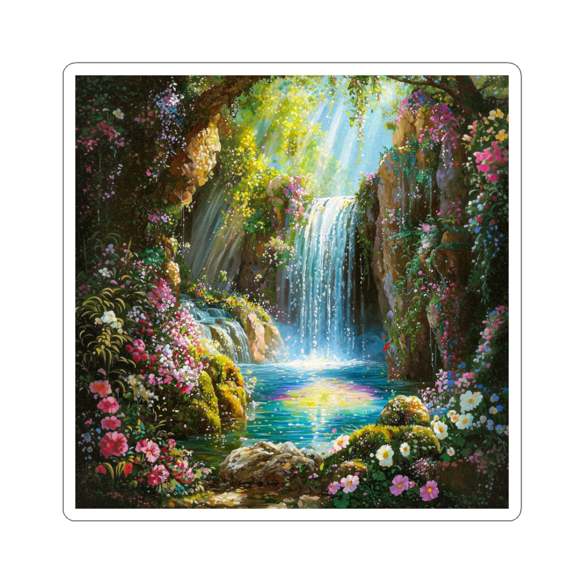 Rainforest Waterfall Sticker