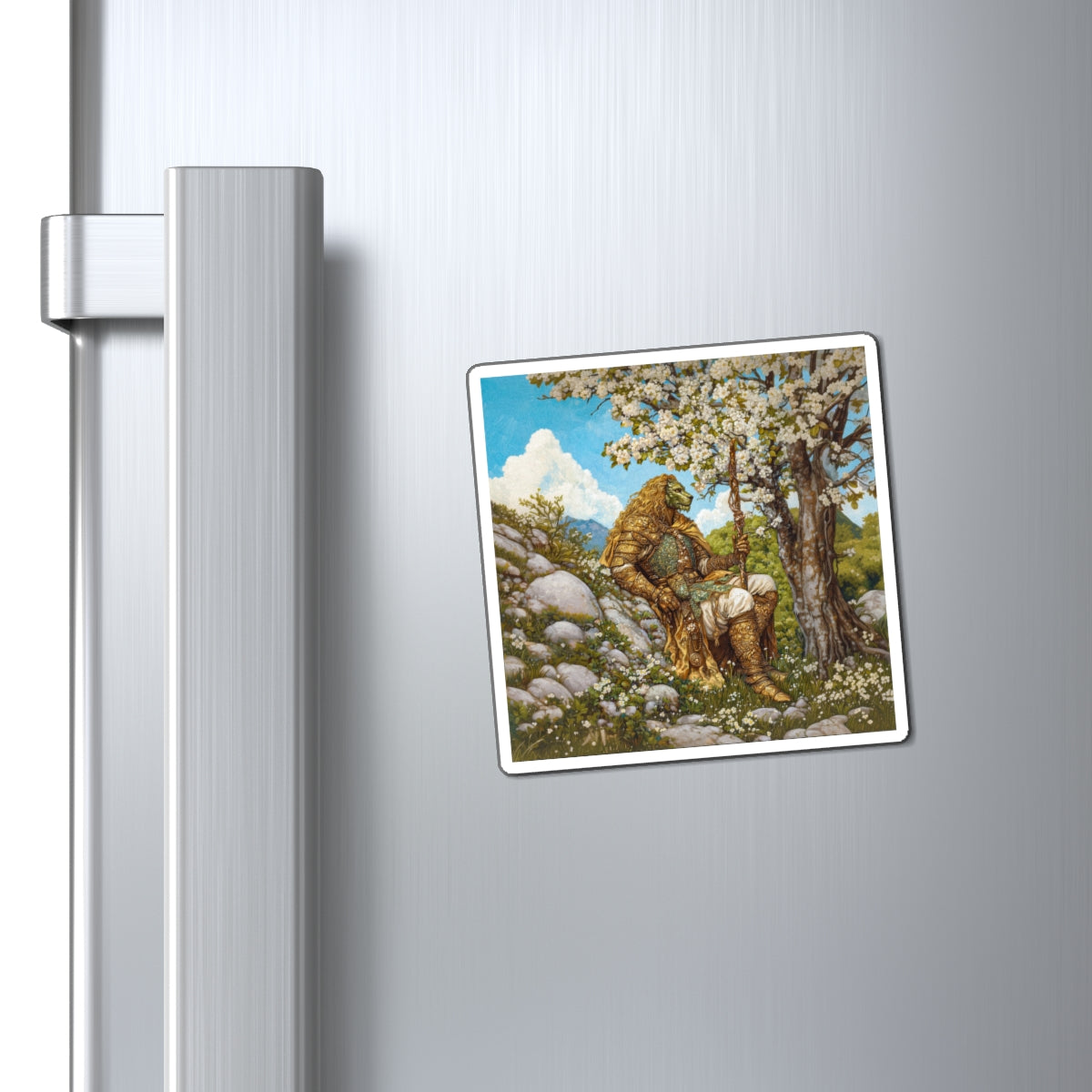 Lion Warrior Fridge Magnet