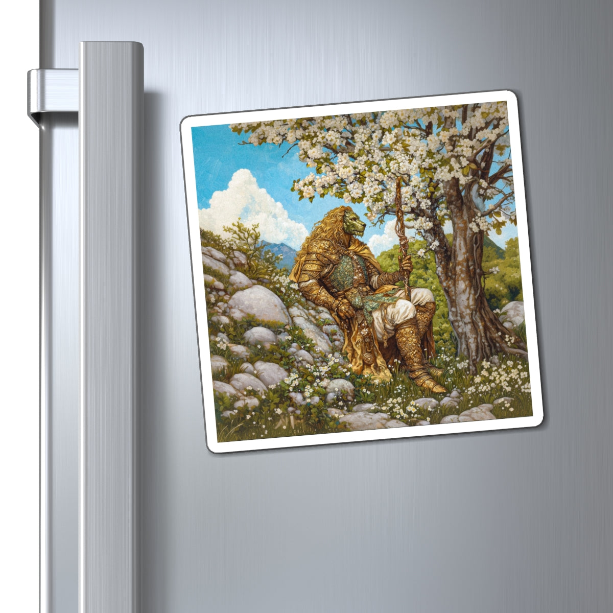 Lion Warrior Fridge Magnet