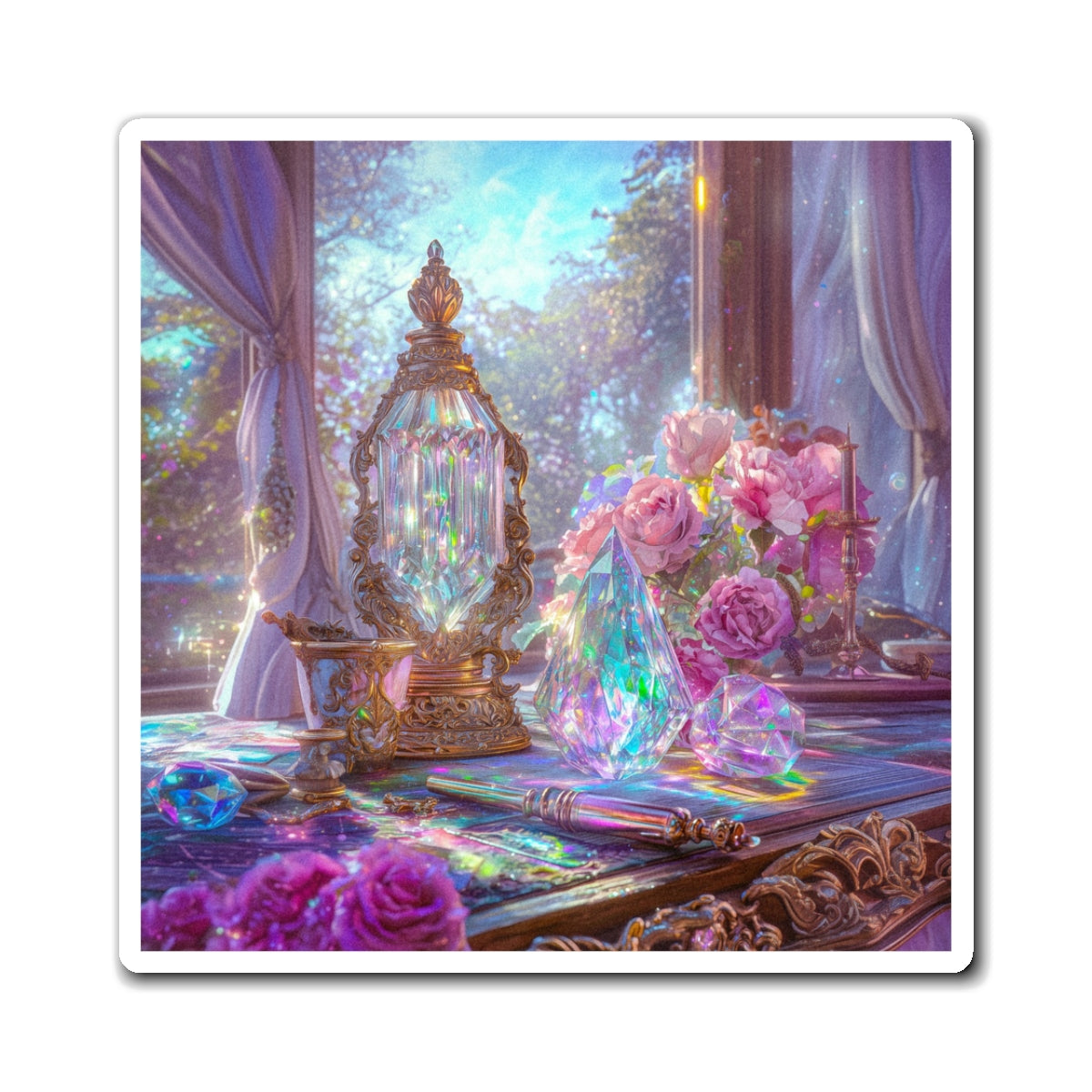 Crystal Workstation Fridge Magnet