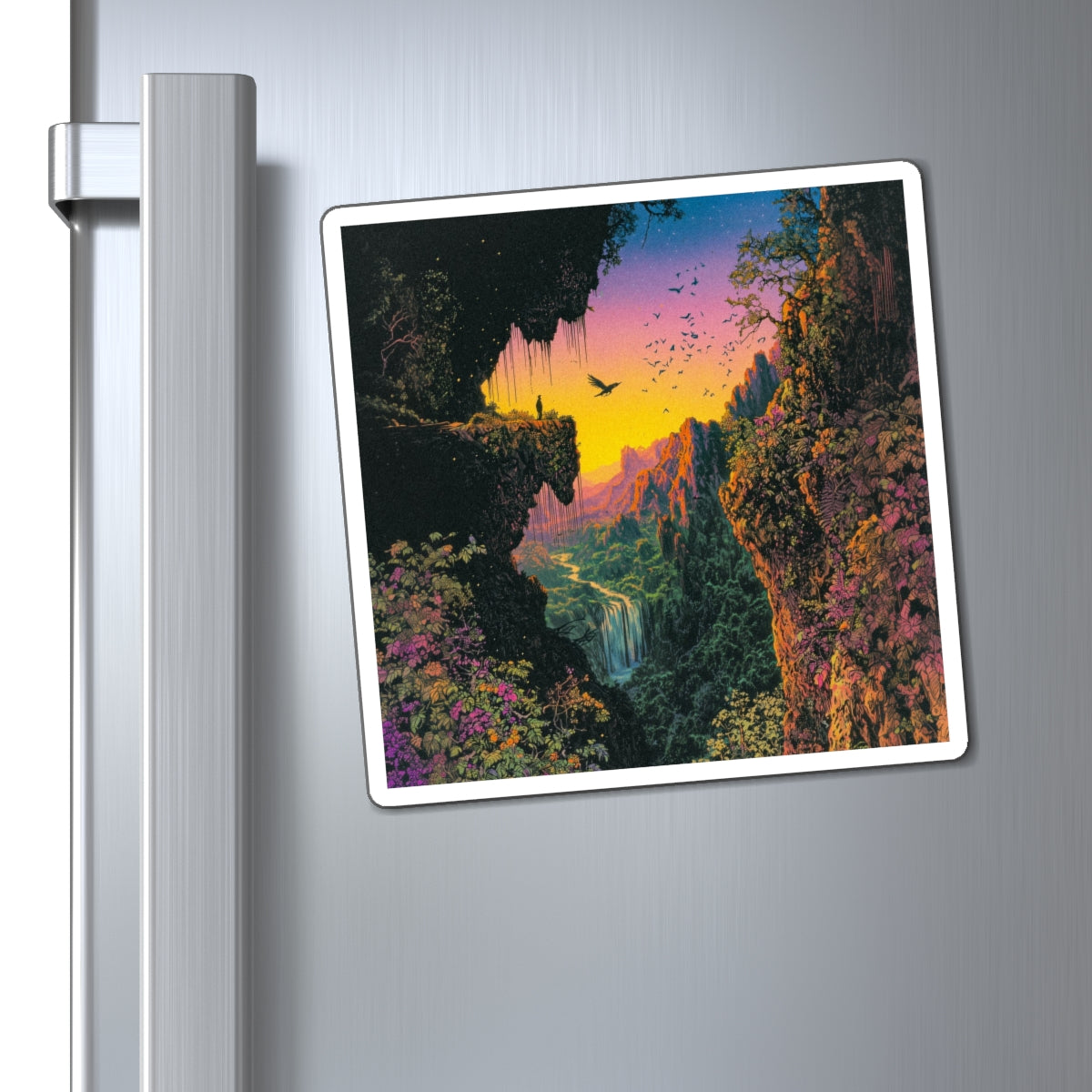 Jungle Sunset Fridge Magnet