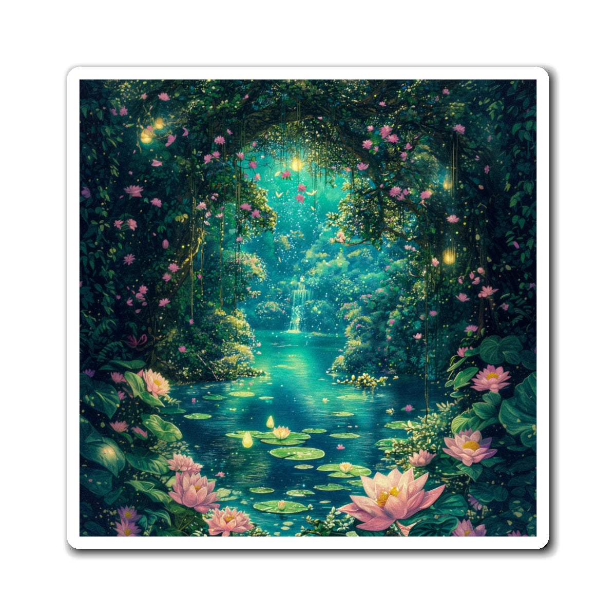 Lotus Retreat Fridge Magnet