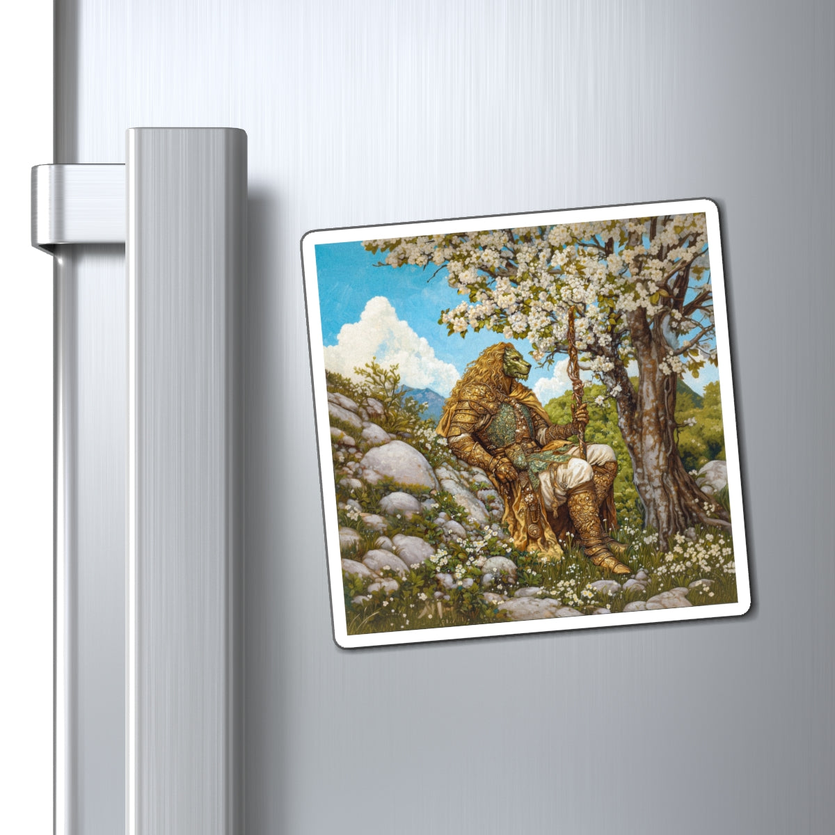 Lion Warrior Fridge Magnet