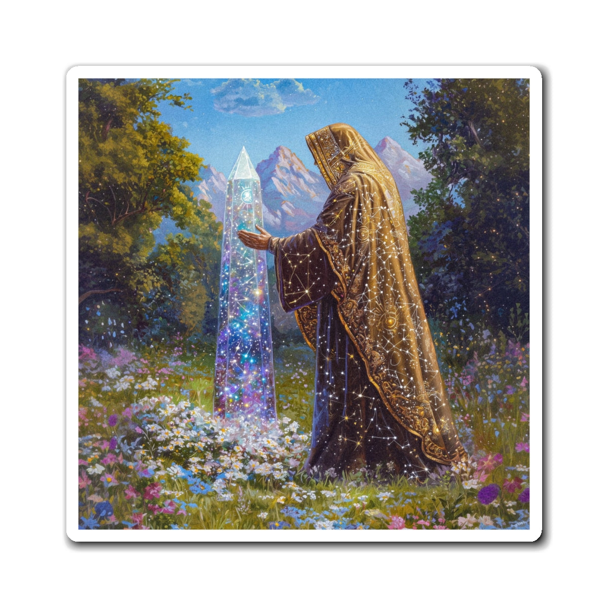 Crystalline Obelisk Fridge Magnet