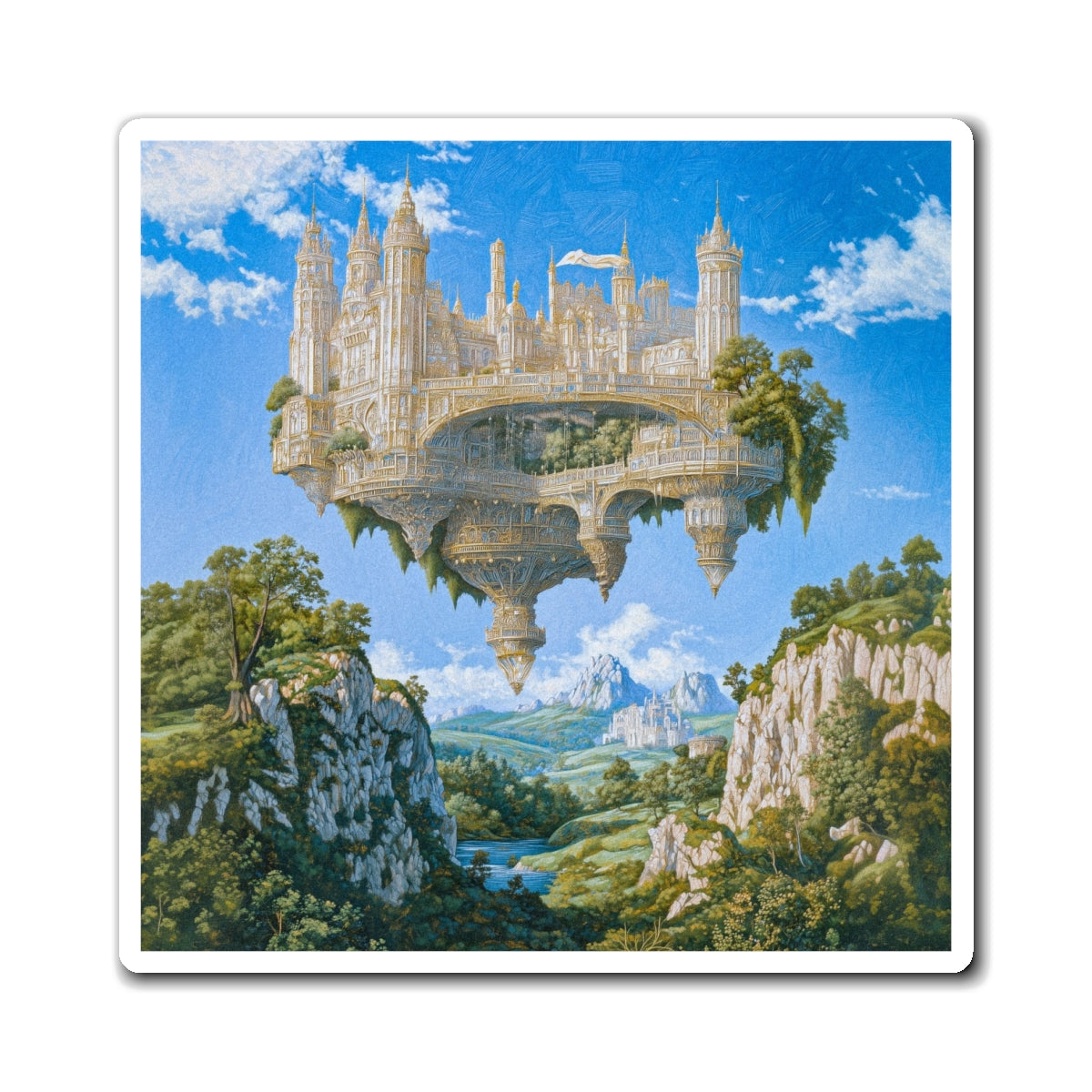 Floating Bastion Fridge Magnet