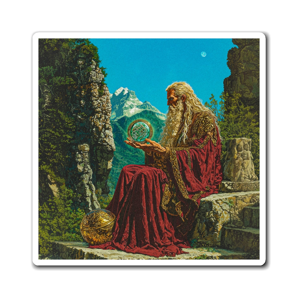 Wizened Scholar Fridge Magnet