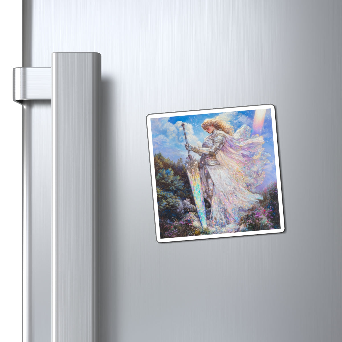 Iridescent Valkyrie Fridge Magnet