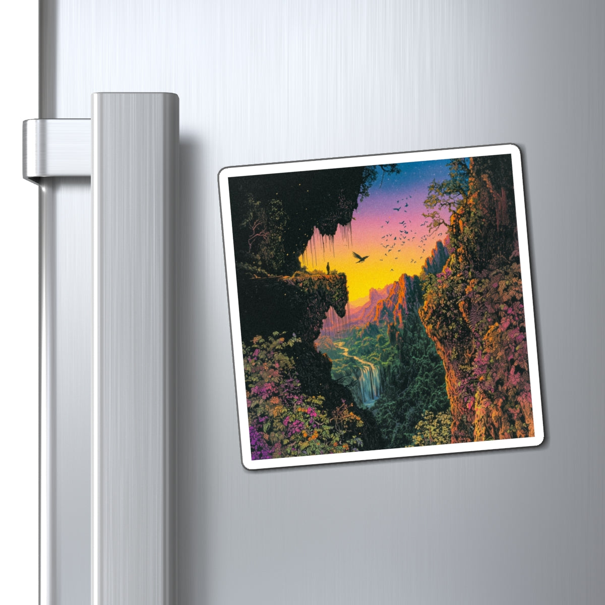 Jungle Sunset Fridge Magnet