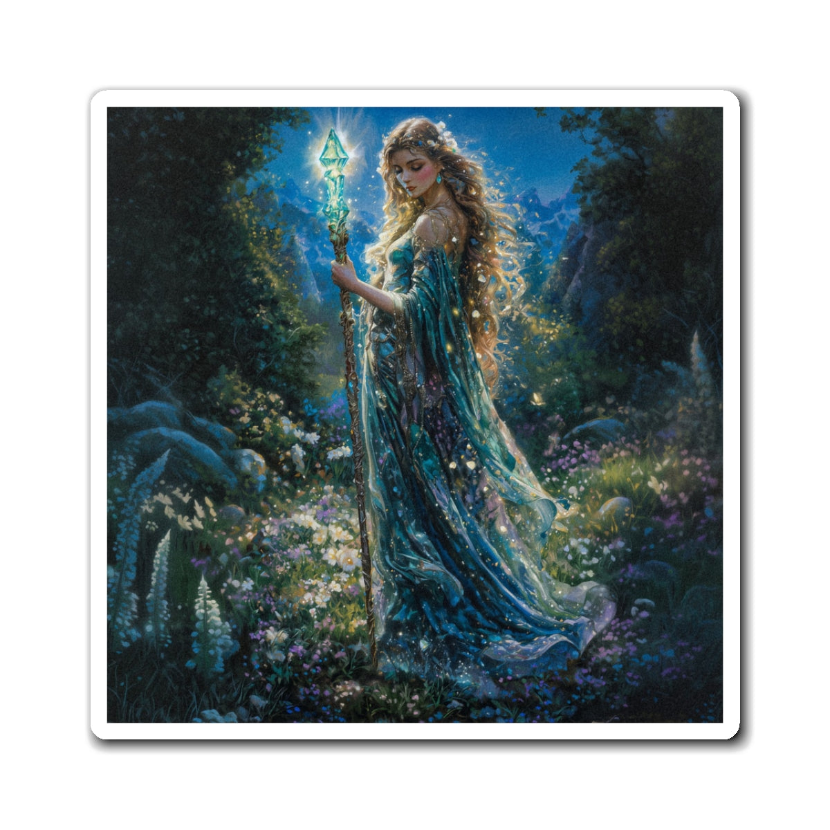 Crystalline Enchantress Fridge Magnet