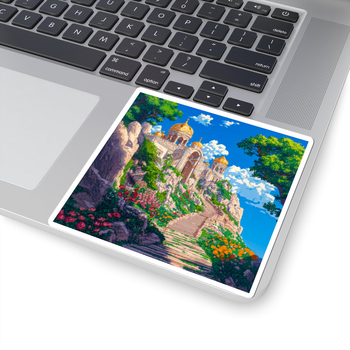 Pixelated Temple Sticker