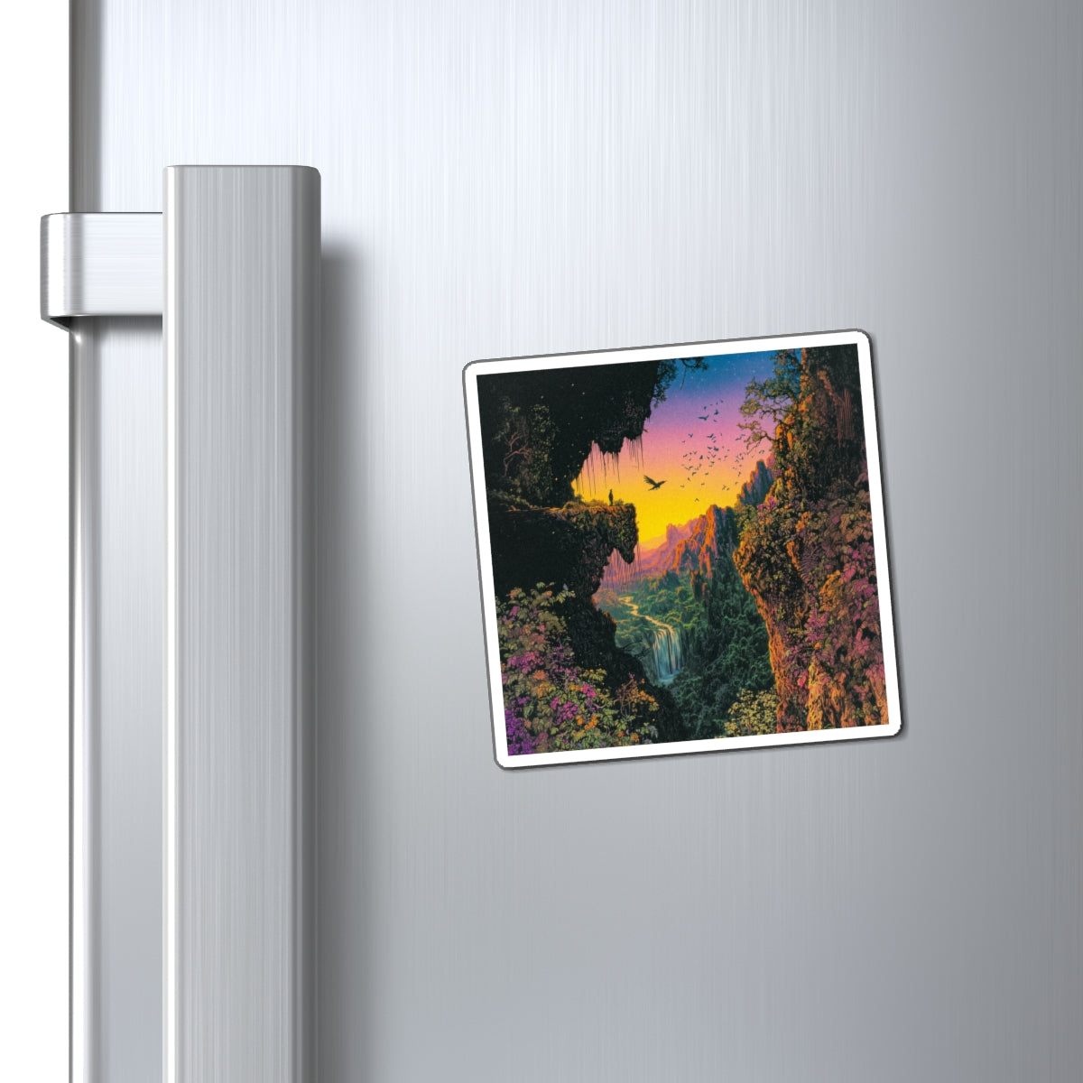 Jungle Sunset Fridge Magnet