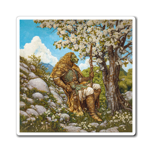 Lion Warrior Fridge Magnet