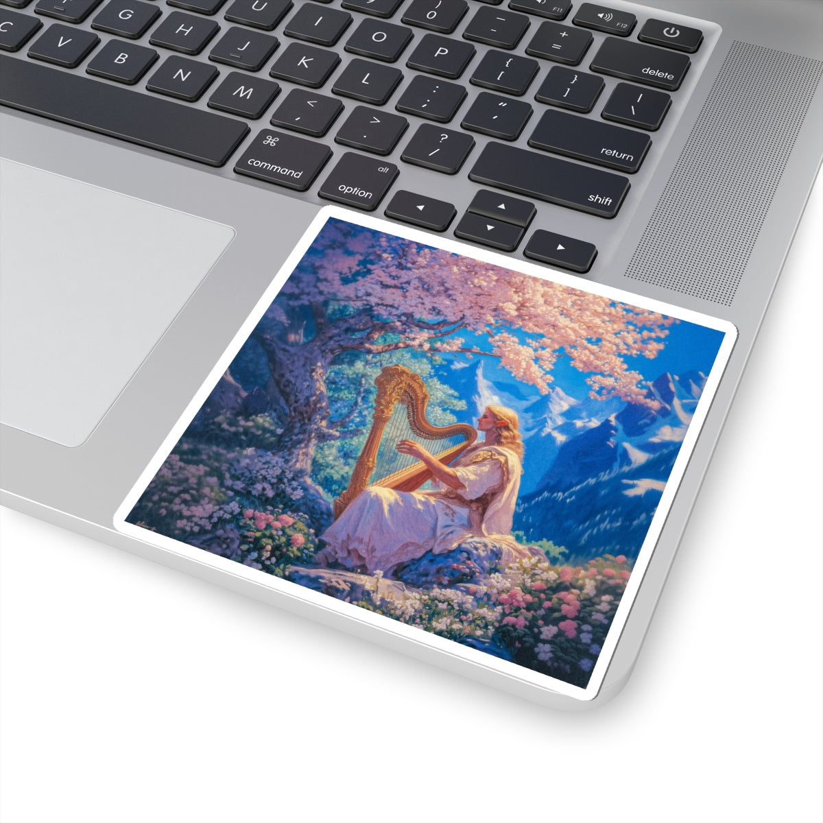 Elven Harpist Sticker