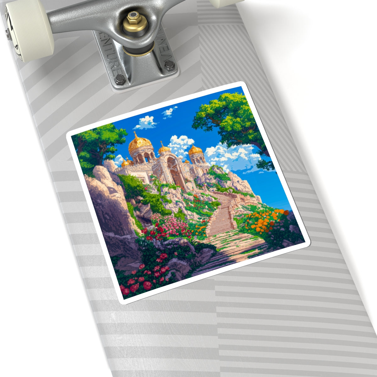 Pixelated Temple Sticker