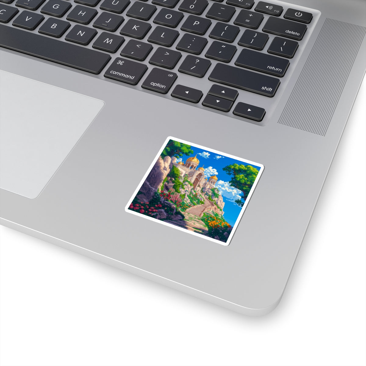 Pixelated Temple Sticker