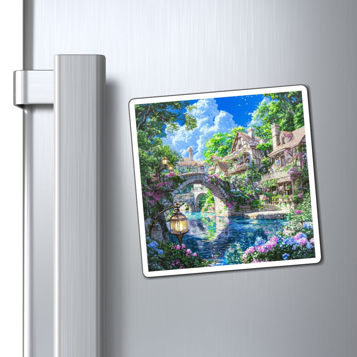 River Town Fridge Magnet